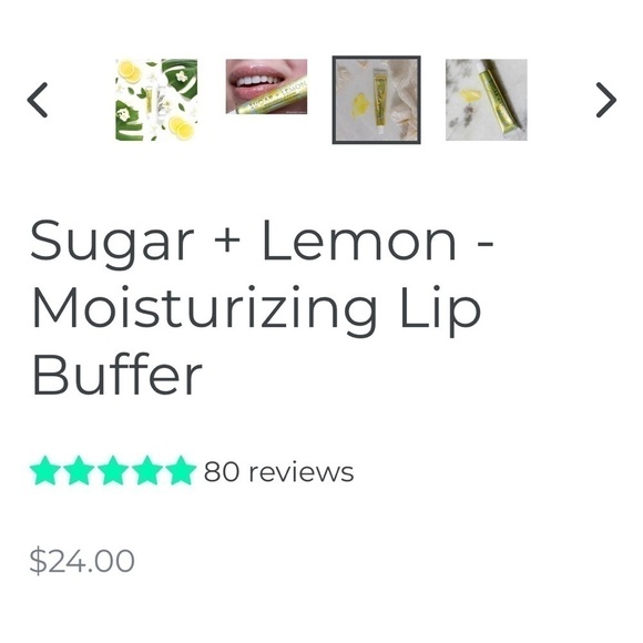 Seraphine Botanicals Sugar + Lemon Moisturizing Lip Buffer Scrub | NEW - Picture 5 of 10